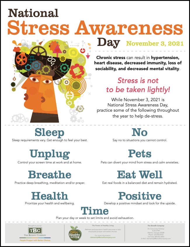 National Stress Awareness Day Poster